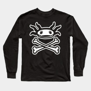 Axolotl Skull and Crossbones Long Sleeve T-Shirt